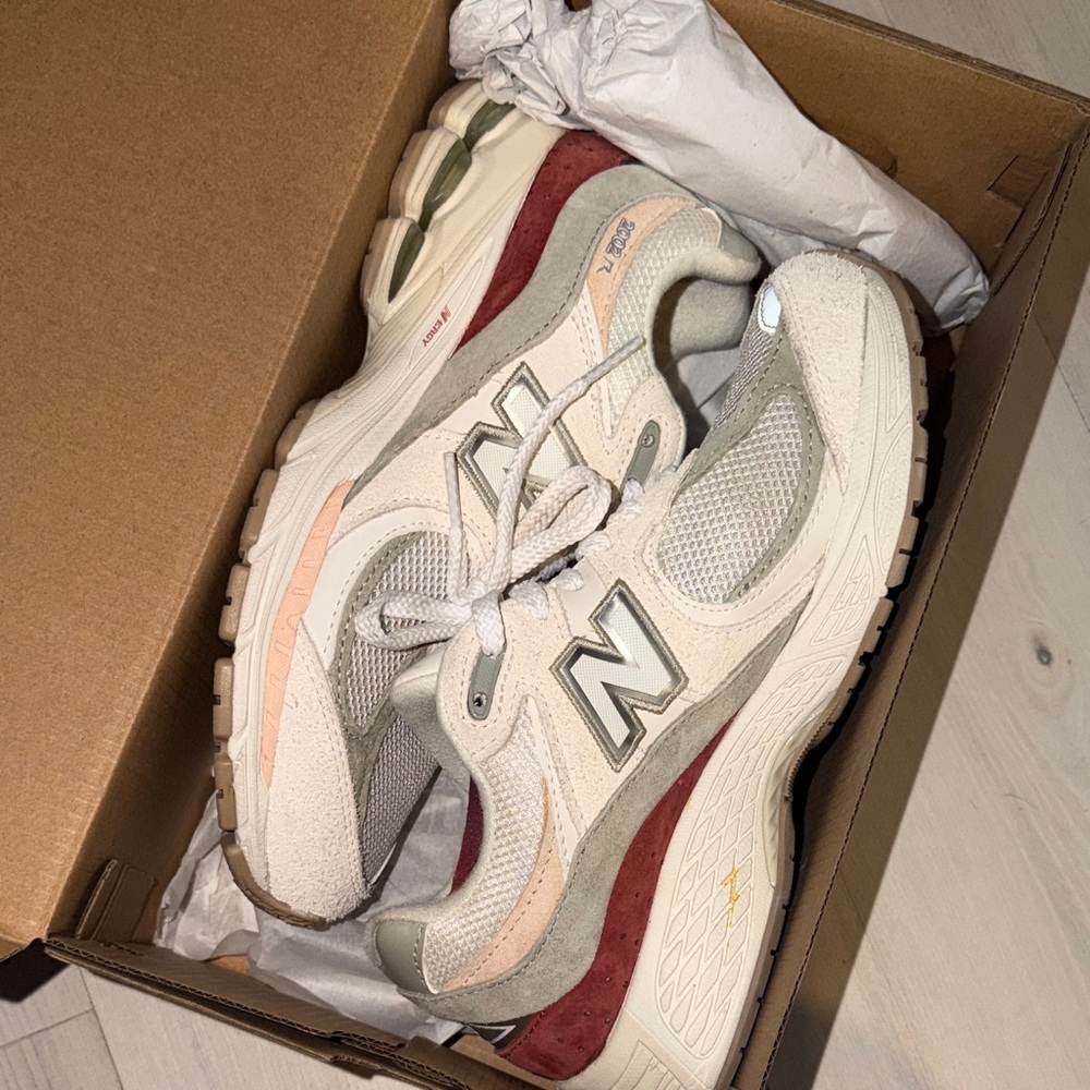 New Balance Beige and Blush Running Shoes